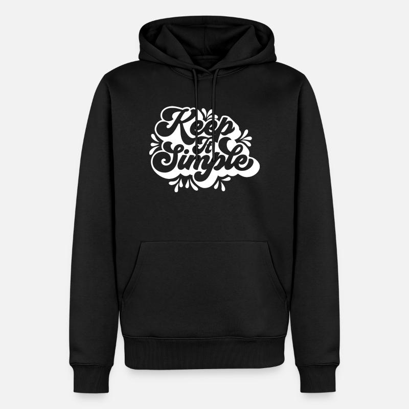 Keep it simple - Sweat à capuche Premium bio Homme - noir