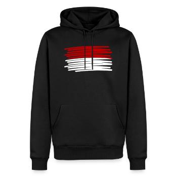 Monaco Monte-Carlo Flag Painted Flag Painted - Sweat à capuche Premium bio Homme - noir - Devant - Nico (187cm)