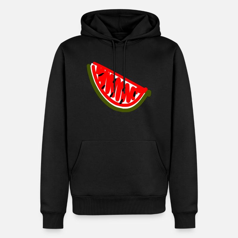 pastèque - Sweat à capuche Premium bio Homme - noir