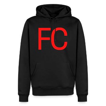 FC - Männer Premium Bio Hoodie - Schwarz - Vorne - Nico (187cm)