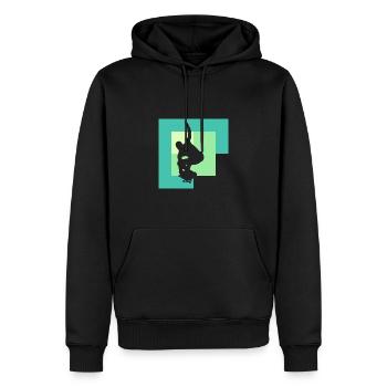 Skateboard Skateboarder sk8 Skate - Männer Premium Bio Hoodie - Schwarz - Vorne - Nico (187cm)