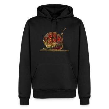 Schnecke - Männer Premium Bio Hoodie - Schwarz - Vorne - Nico (187cm)