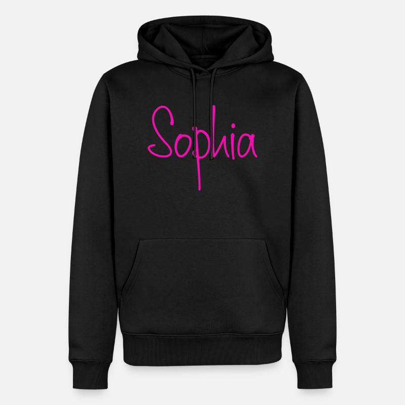 Sophia - Sweat à capuche Premium bio Homme - noir
