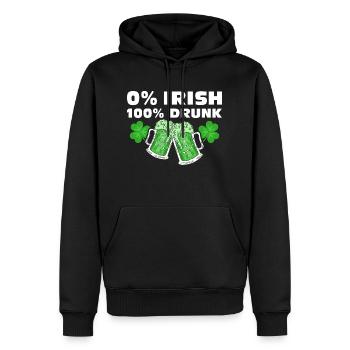 0 % Irish 100 % Drunk - Männer Premium Bio Hoodie - Schwarz - Vorne - Nico (187cm)
