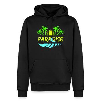 surf paradise - Männer Premium Bio Hoodie - Schwarz - Vorne - Nico (187cm)