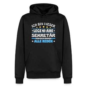 I'm this legendary - - Men’s Premium Organic Hoodie - black - Front - Nico (187cm)