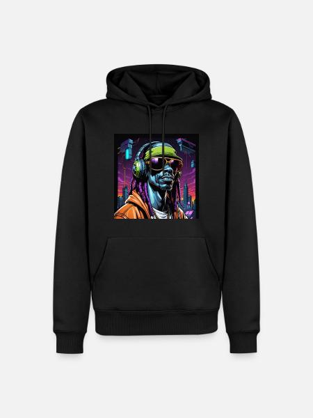 ElektroGhetto - Männer Premium Bio Hoodie - Schwarz