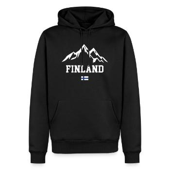 Finnland Berge Urlaub Berg - Männer Premium Bio Hoodie - Schwarz - Vorne - Nico (187cm)