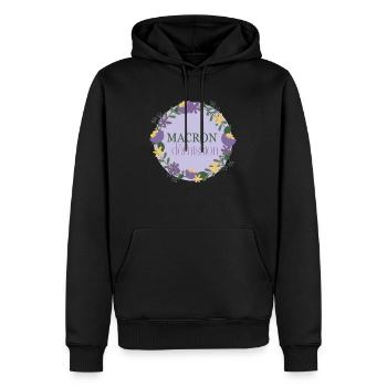 Macron tritt zurück - Männer Premium Bio Hoodie - Schwarz - Vorne - Nico (187cm)