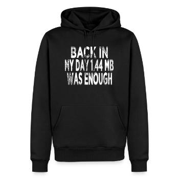 informatics programming language father - Männer Premium Bio Hoodie - Schwarz - Vorne - Nico (187cm)