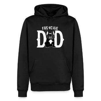 Frenchie Dad Owner French Bulldog - Männer Premium Bio Hoodie - Schwarz - Vorne - Nico (187cm)