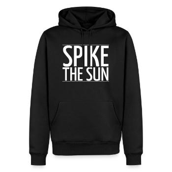 funny beach volleyball events birthday - Männer Premium Bio Hoodie - Schwarz - Vorne - Nico (187cm)