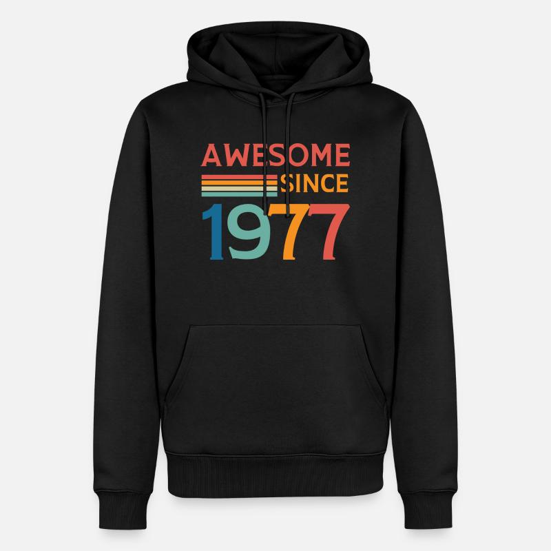 Awesome since 1977 - Sweat à capuche Premium bio Homme - noir