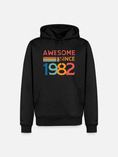 Awesome since 1982 - Men’s Premium Organic Hoodie - black