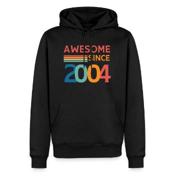 Großartig seit 2004 - Männer Premium Bio Hoodie - Schwarz - Vorne - Nico (187cm)