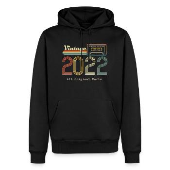 2022 Original 2022 Vintage Vintage rétro anniversa - Sweat à capuche Premium bio Homme - noir - Devant - Nico (187cm)