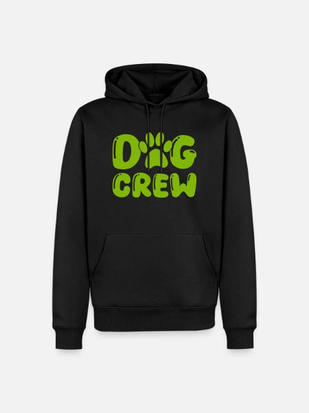 dog pfote crew 01 - Männer Premium Bio Hoodie - Schwarz