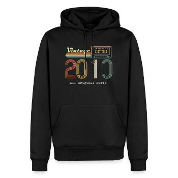 2010 Original 2010 Vintage Vintage Retro Jahrestag - Männer Premium Bio Hoodie - Schwarz - Vorne - Nico (187cm)