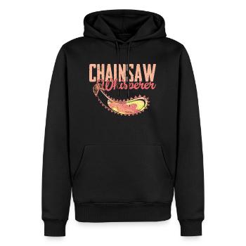 Tronçonneuse Whisperer bûcheron bûcheron - Sweat à capuche Premium bio Homme - noir - Devant - Nico (187cm)