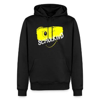 Schulkind 2025 Relaxed Fit Unisex Organic - Männer Premium Bio Hoodie - Schwarz - Vorne - Nico (187cm)