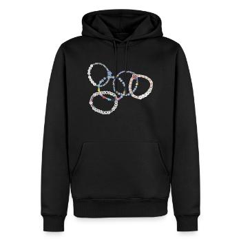 friendship bracelet - Männer Premium Bio Hoodie - Schwarz - Vorne - Nico (187cm)