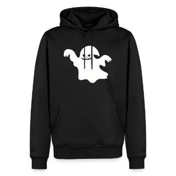ghost - Männer Premium Bio Hoodie - Schwarz - Vorne - Nico (187cm)