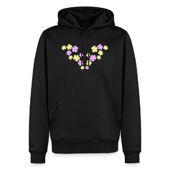 Beaucoup de jolies fleurs motif décoratif coloré belle - Sweat à capuche Premium bio Homme - noir - Devant - Nico (187cm)