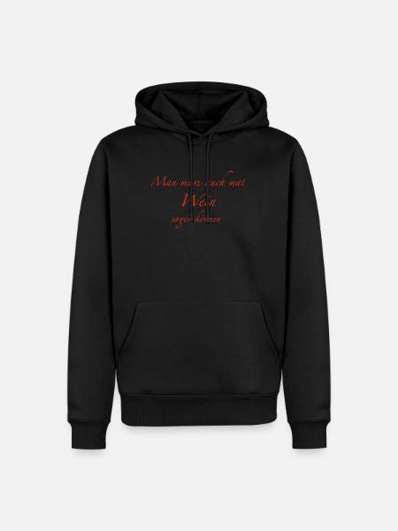 man muss auch mal - Männer Premium Bio Hoodie - Schwarz