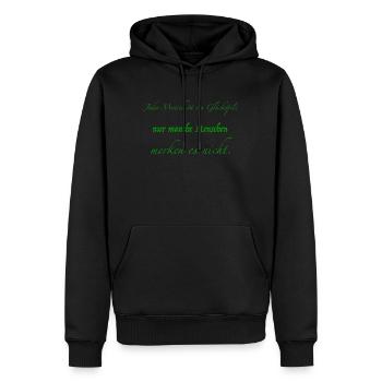Everyone is lucky - Men’s Premium Organic Hoodie - black - Front - Nico (187cm)