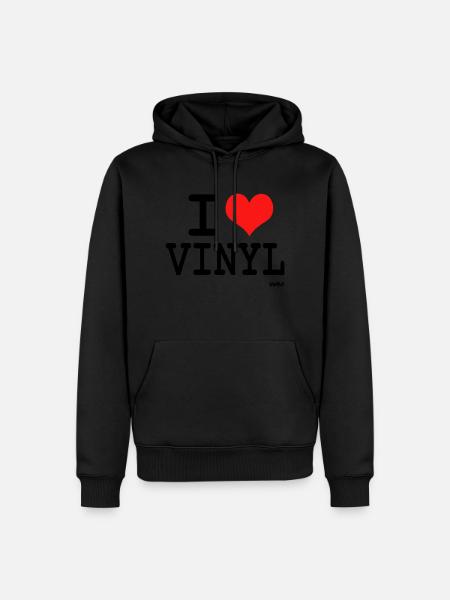 vinyl - Men’s Premium Organic Hoodie - black