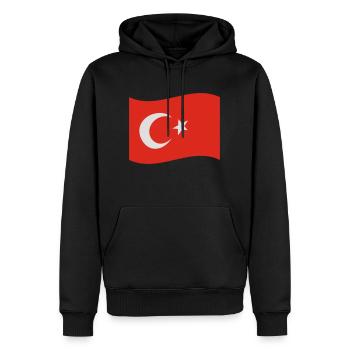 turquie - Sweat à capuche Premium bio Homme - noir - Devant - Nico (187cm)