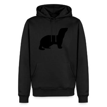 Furet - Sweat à capuche Premium bio Homme - noir - Devant - Nico (187cm)