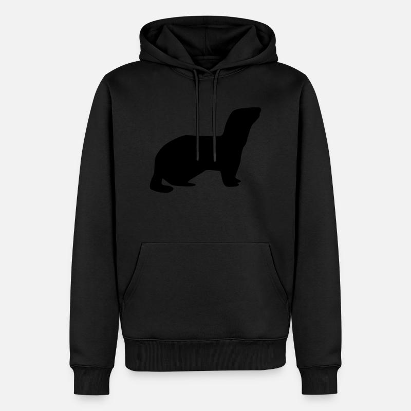 Frettchen - Männer Premium Bio Hoodie - Schwarz