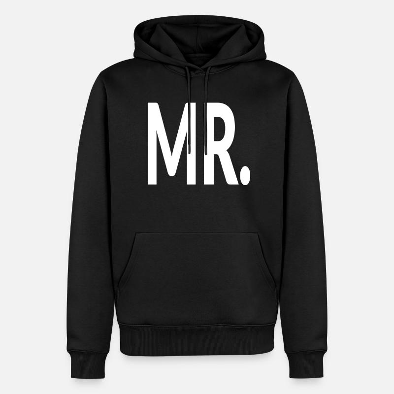 MR - Sweat à capuche Premium bio Homme - noir