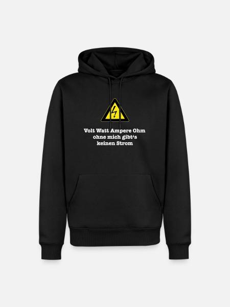 volt_watt - Männer Premium Bio Hoodie - Schwarz
