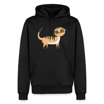 Shartier femelle terrienne - Sweat à capuche Premium bio Homme - noir - Devant - Nico (187cm)