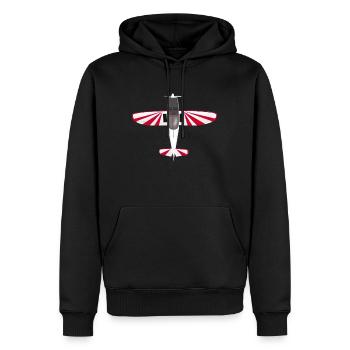 avion cap10 - Sweat à capuche Premium bio Homme - noir - Devant - Nico (187cm)