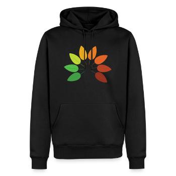 L'automne! - Sweat à capuche Premium bio Homme - noir - Devant - Nico (187cm)