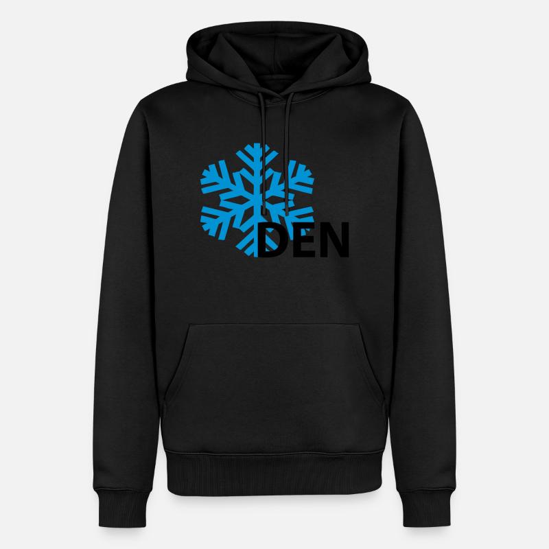 Snowden - Felpa con cappuccio ecologica premium da uomo - nero
