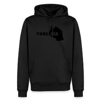 Tanzanie (ID: 002004) - Sweat à capuche Premium bio Homme - noir - Devant - Nico (187cm)