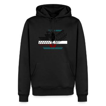 Konon geometryczny sweter kononowicz / kononowicza - Männer Premium Bio Hoodie - Schwarz - Vorne - Nico (187cm)
