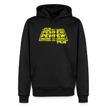 Pew Pew Pew - Sweat à capuche Premium bio Homme - noir - Devant - Nico (187cm)