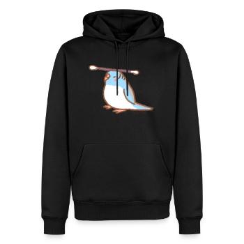 perruche avec qtip - Sweat à capuche Premium bio Homme - noir - Devant - Nico (187cm)