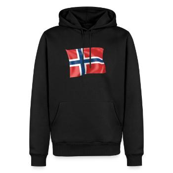 Flagge von Norwegen - Männer Premium Bio Hoodie - Schwarz - Vorne - Nico (187cm)
