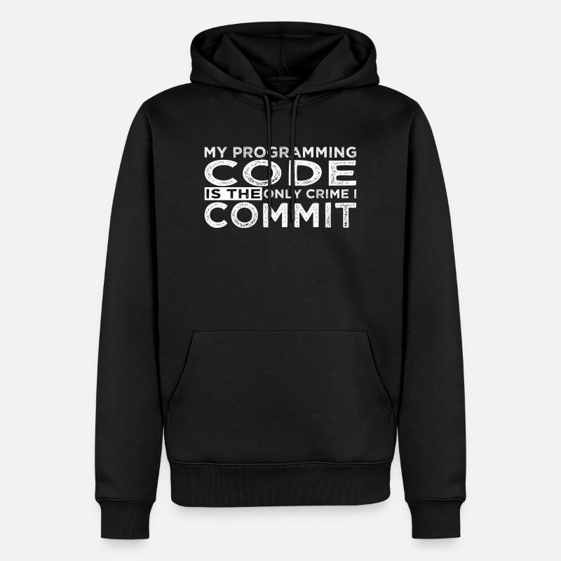 codeur de superpuissance - Sweat à capuche Premium bio Homme - noir