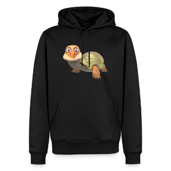 Süsse Schildkröte - Männer Premium Bio Hoodie - Schwarz - Vorne - Nico (187cm)