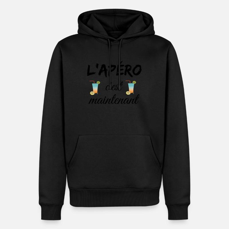 L'apéro c'est maintenant - Sweat à capuche Premium bio Homme - noir