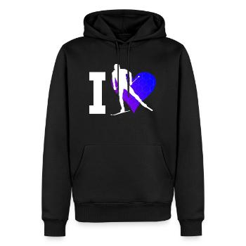Langlauf Skating Langlauf Herren Damen Langlauf Cl - Männer Premium Bio Hoodie - Schwarz - Vorne - Nico (187cm)