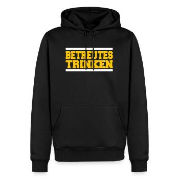 Betreutes Trinken - Männer Premium Bio Hoodie - Schwarz - Vorne - Nico (187cm)