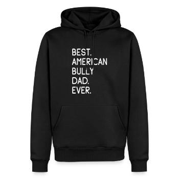 American Bully Papa - Sweat à capuche Premium bio Homme - noir - Devant - Nico (187cm)